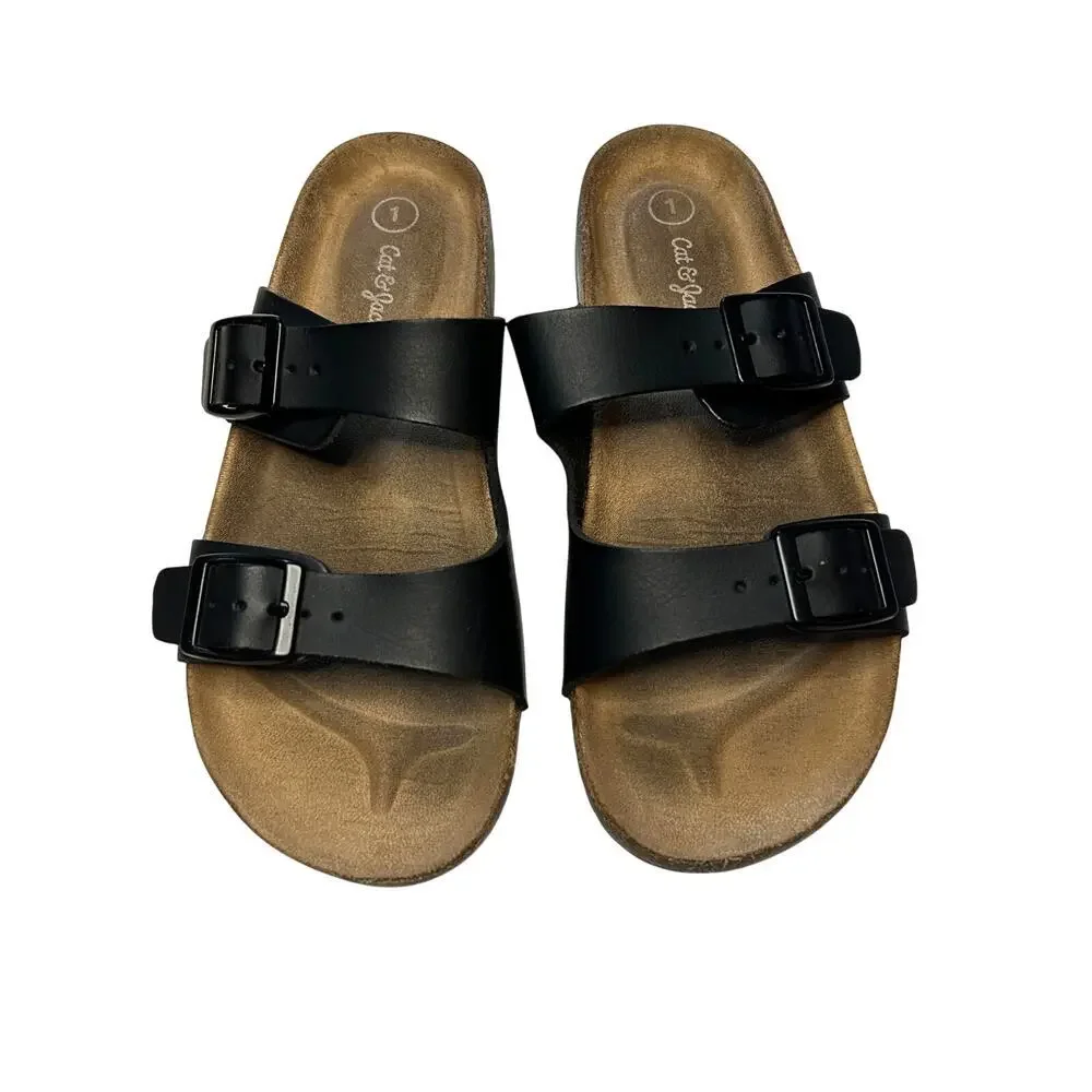Cat & Jack Girls Black Sandals 1